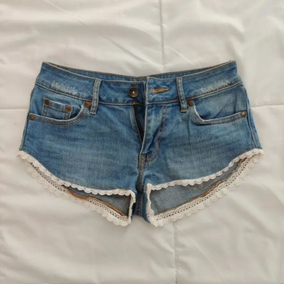 Roxy Denim Shorts Low Rise XXS - Picture 1 of 2